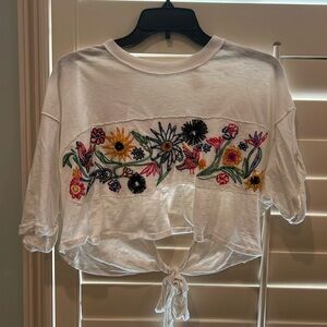 free people cropped floral top